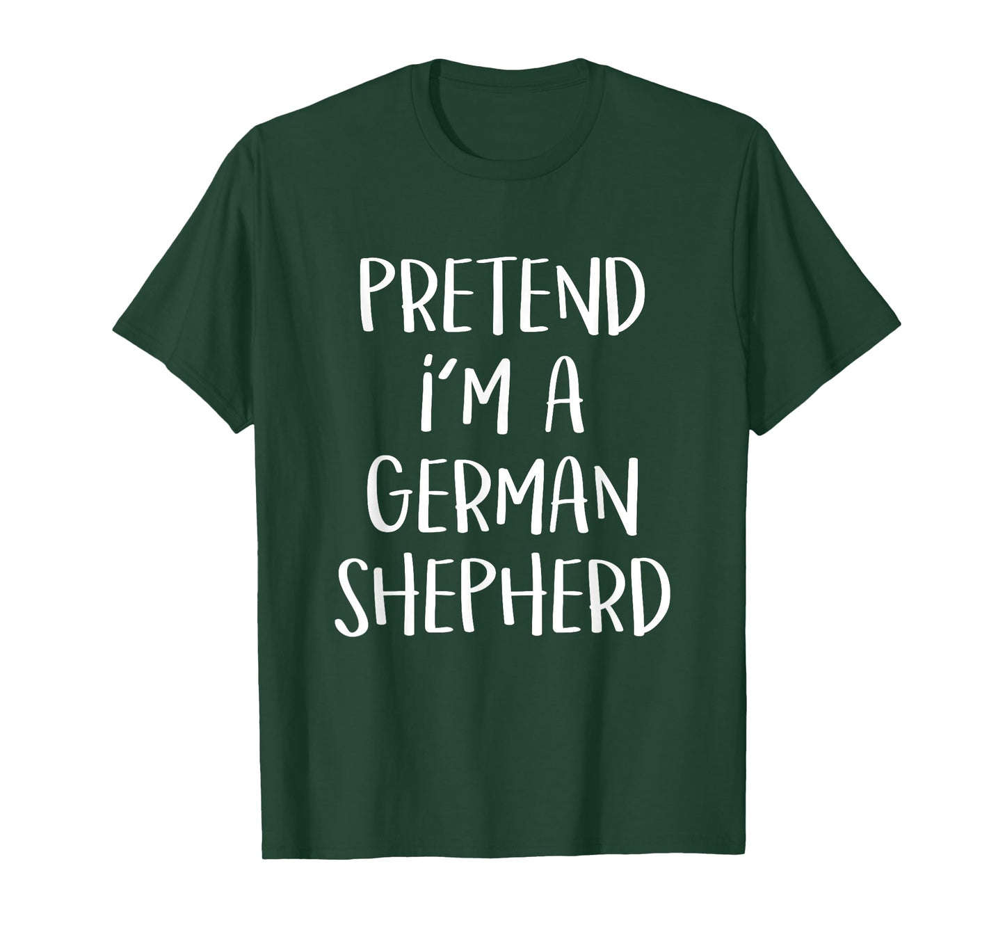 Pretend I'm A German Shepherd Costume Funny Halloween Party T-Shirt