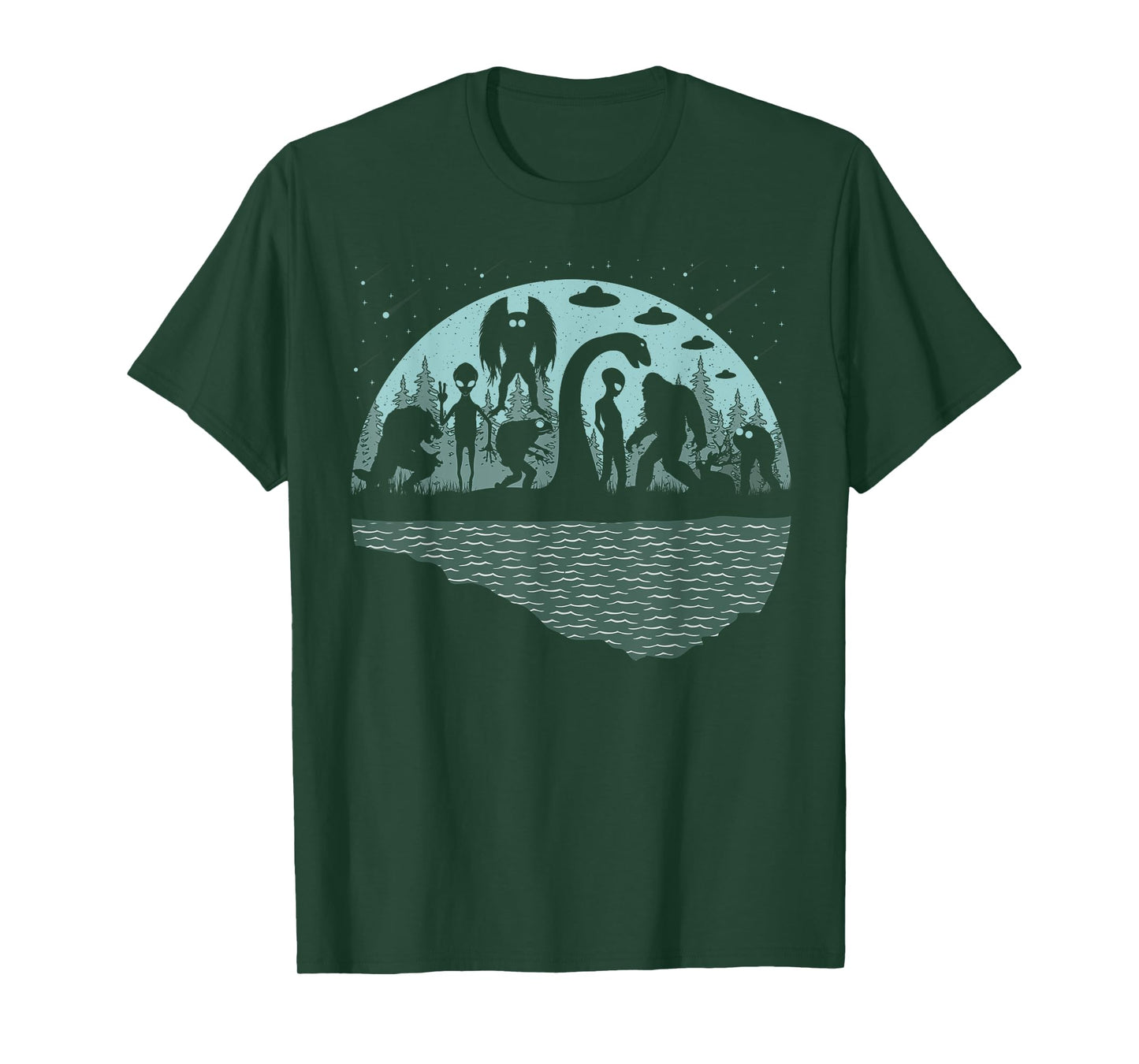 Bigfoot Loch Ness Monster Mothman And Aliens! Funny Cryptid T-Shirt