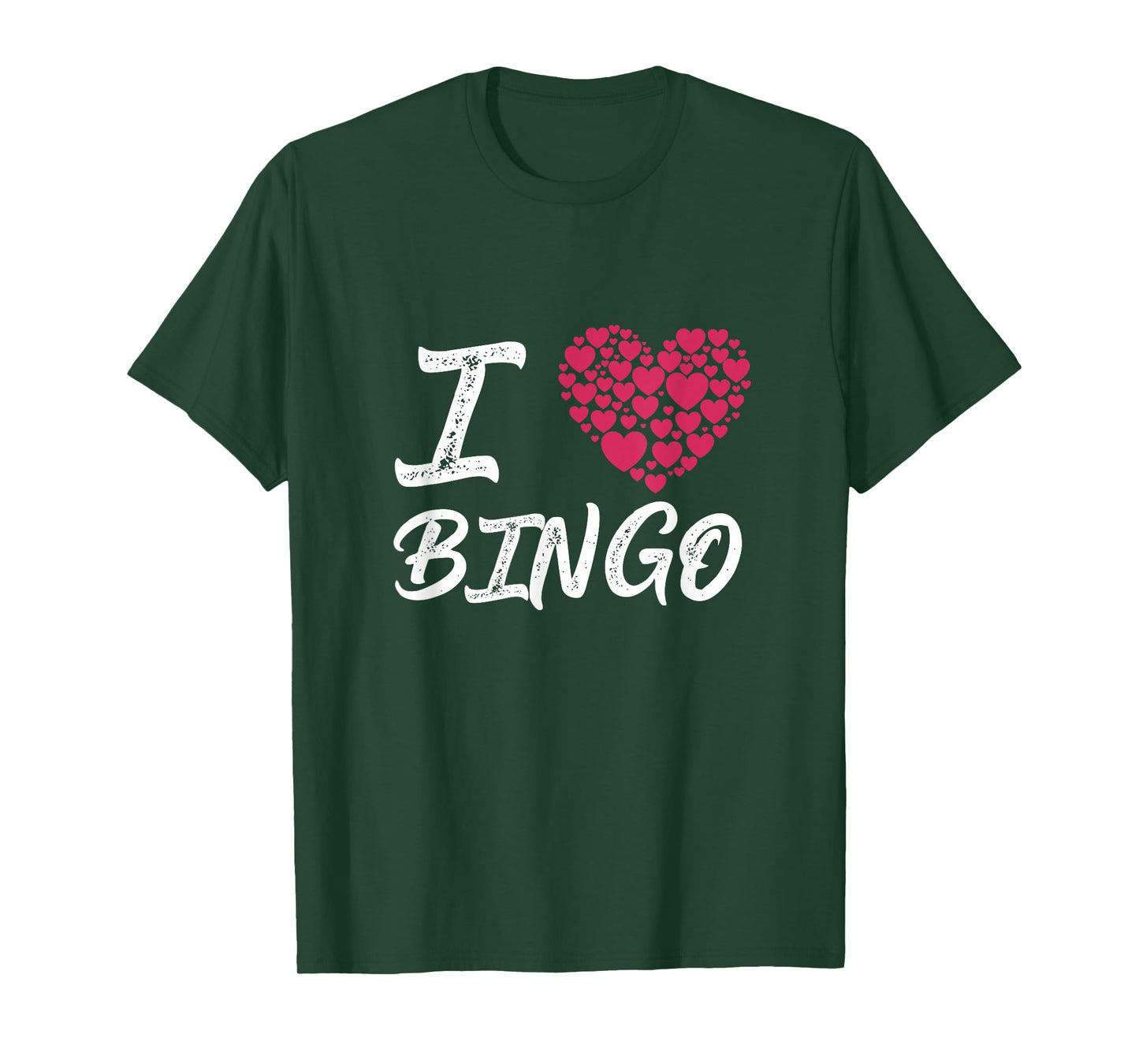 I Love Bingo Heart Player Gambling Lottery Game T-Shirt