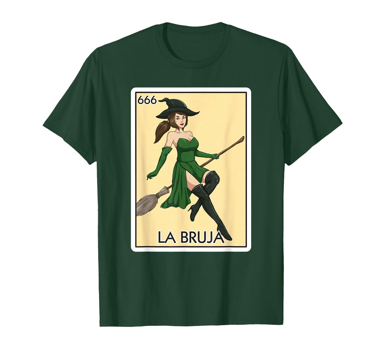 La Bruja The Witch Card Mexican Lottery Card La Bruja T-Shirt