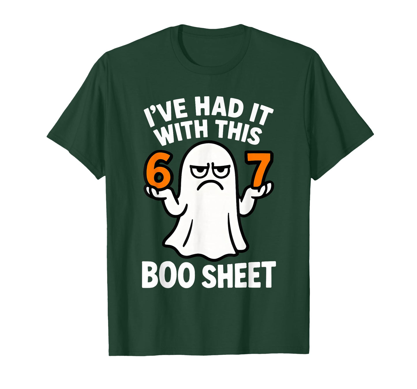 67 Meme Halloween Costume 6 7 Funny Boo Sheet Six Seven 6-7 T-Shirt