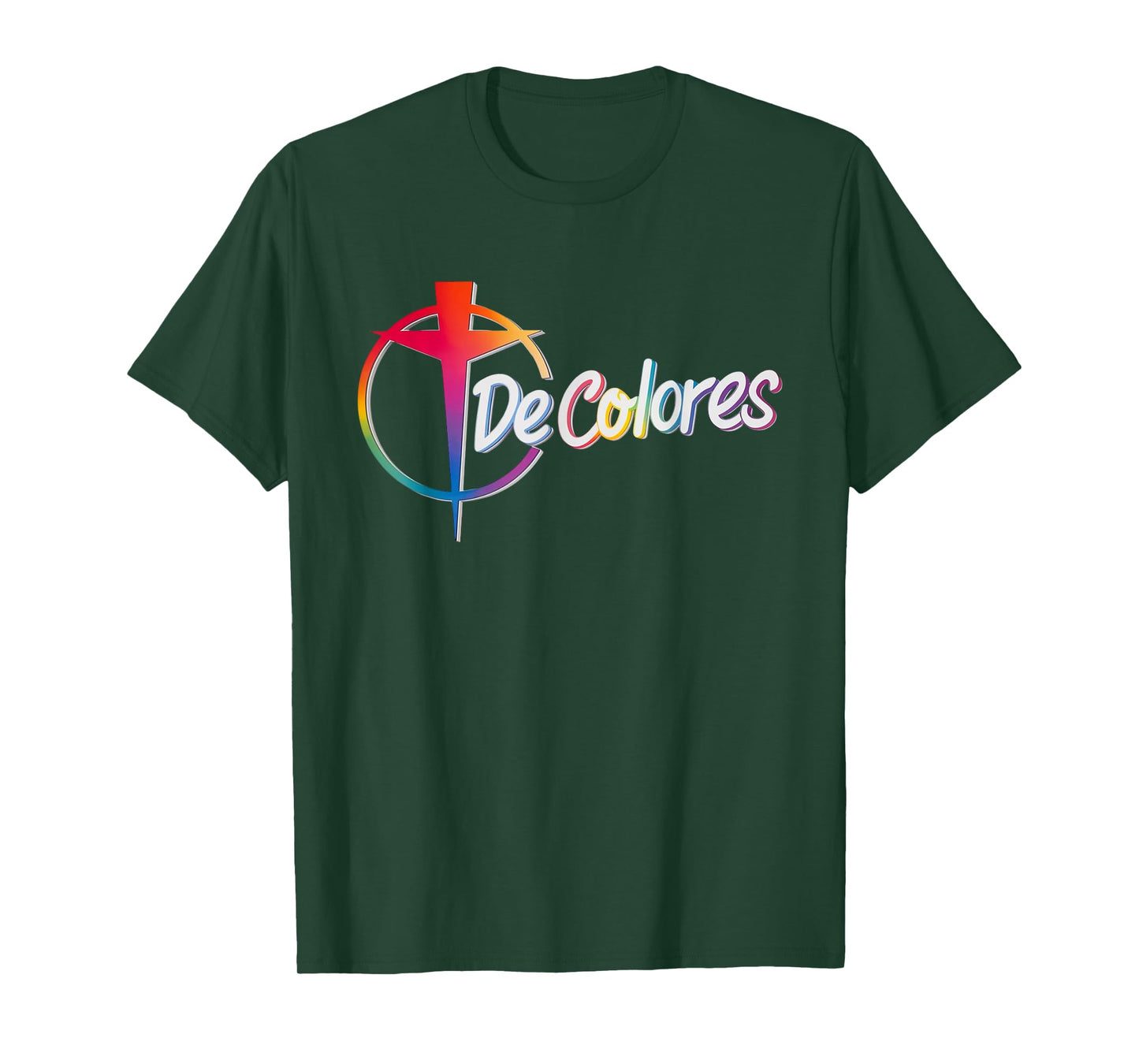 DeColores Cursillo Rainbow Rooster Catholic T-Shirt