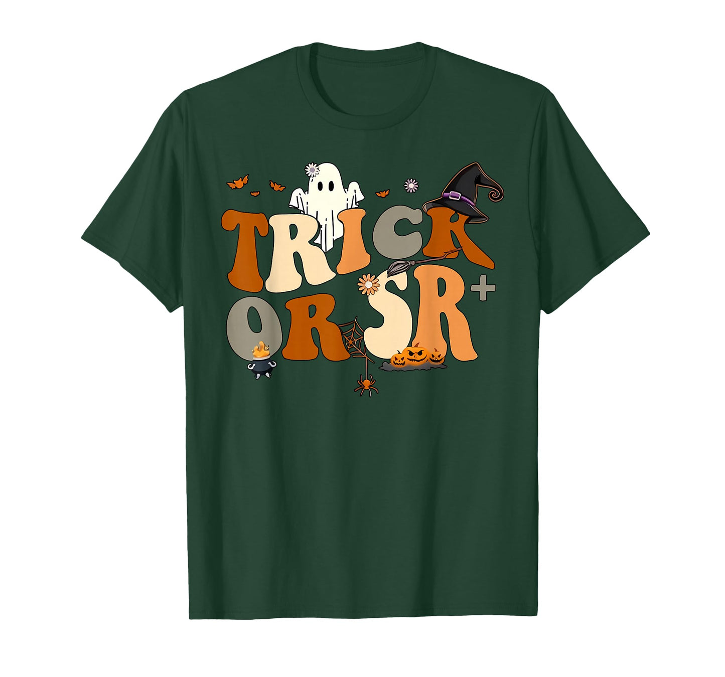 Trick Or SR+ ABA Ghost Halloween Applied Behavior Analysis T-Shirt