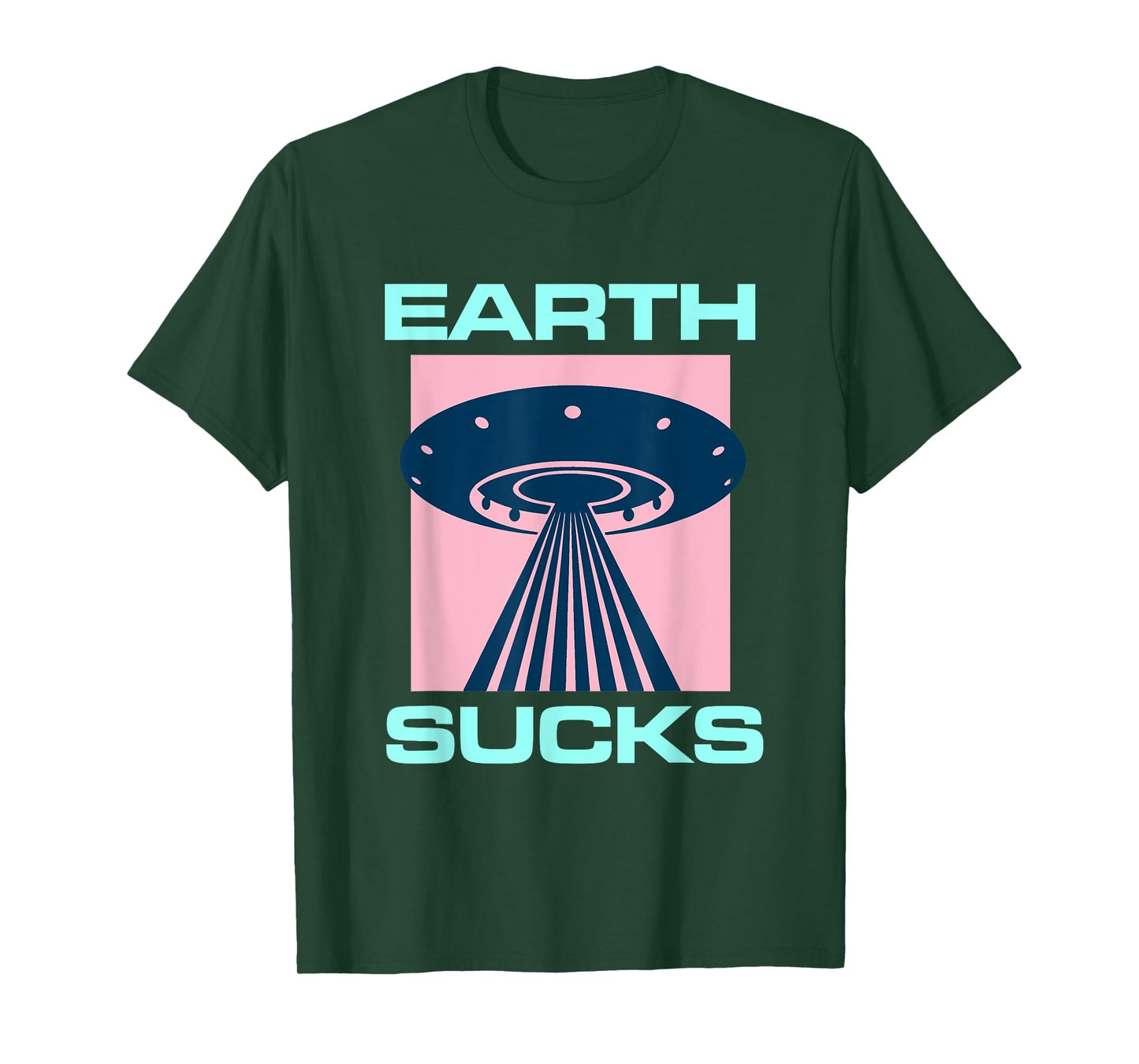 Earth Sucks Alien UFO Geek Planet Nerd Space Star Geeky T-Shirt