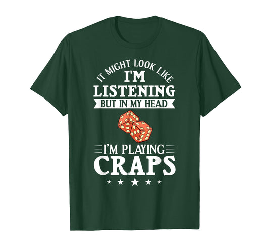 Craps Table Crapshooting Strategy Rules Game Dice Board T-Shirt