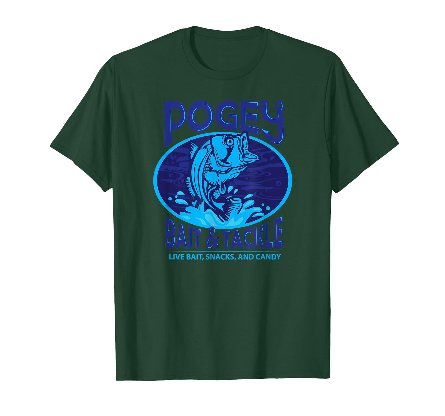 Funny Pogey Bait And Tackle Shop Military Snacks Fishing T-Shirt