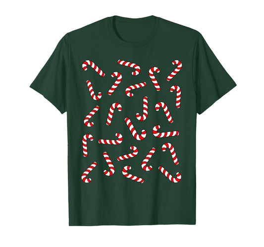 Christmas Candy Cane Shirt Kids Candy Canes Pajamas Family T-Shirt