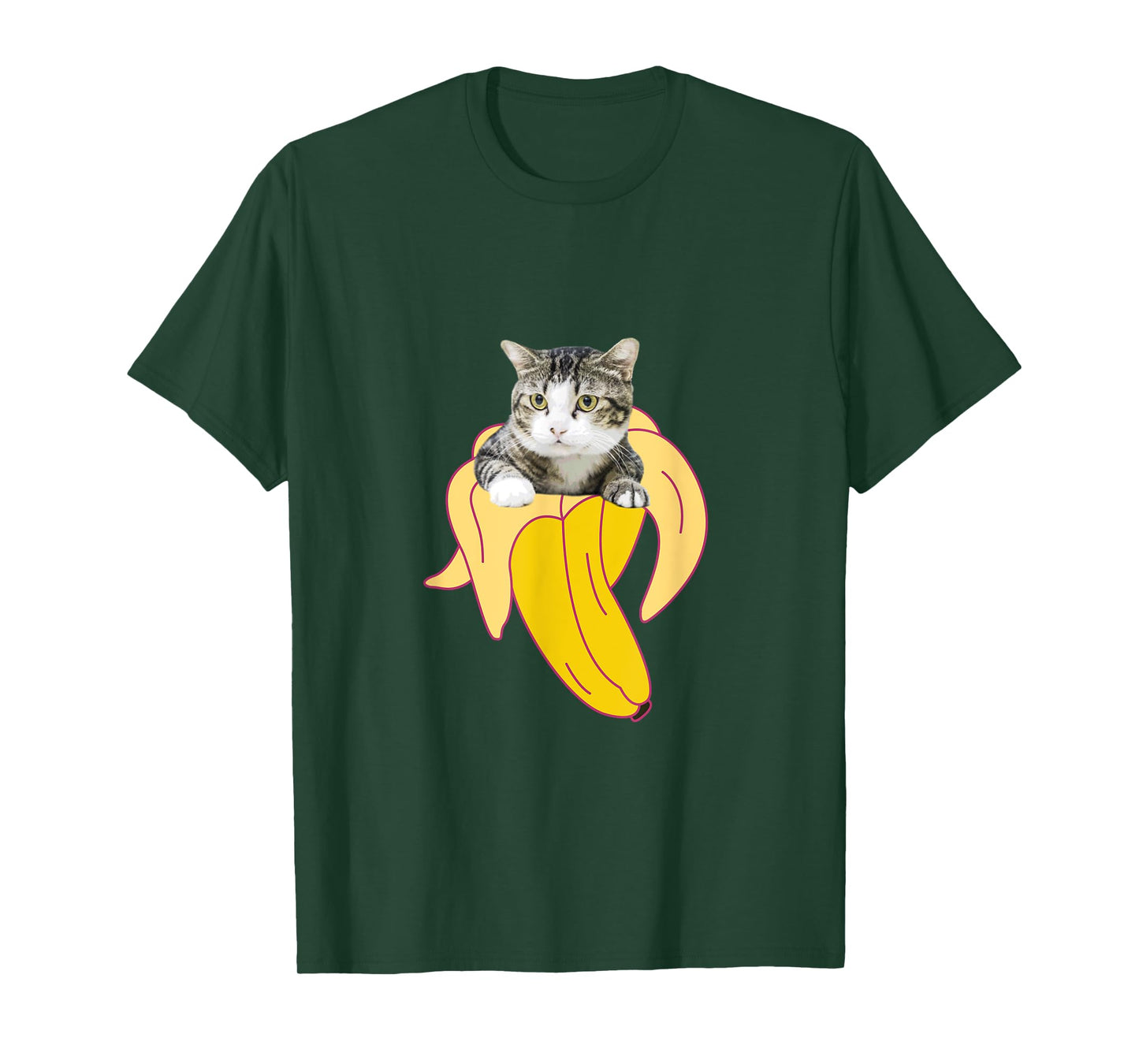 Bananya Banana Funny Cat T-Shirt Cute T-Shirt for Men Women Kids