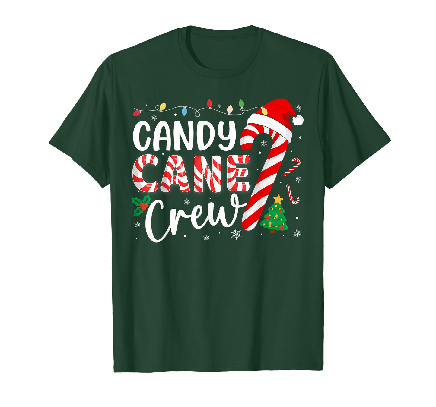 Candy Cane Crew Funny Christmas Pajamas Family Men Women Kid T-Shirt