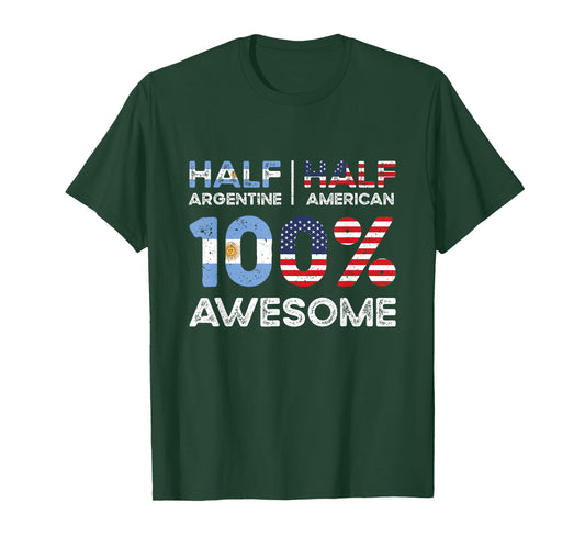 Argentine American Patriot USA Grown Argentina US Flag T-Shirt