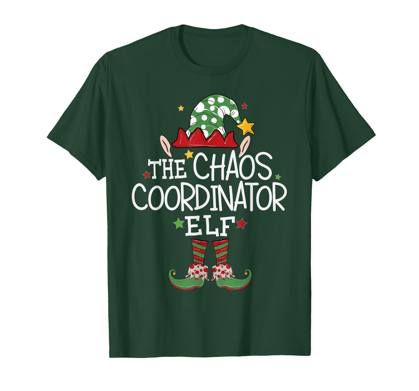 I'm The Chaos Coordinator Elf Funny Christmas Matching Elf T-Shirt