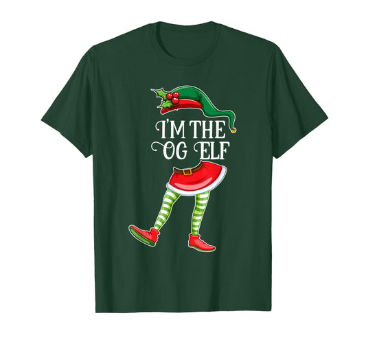 I'm the OG Elf Christmas Matching Family Group Gift T-Shirt