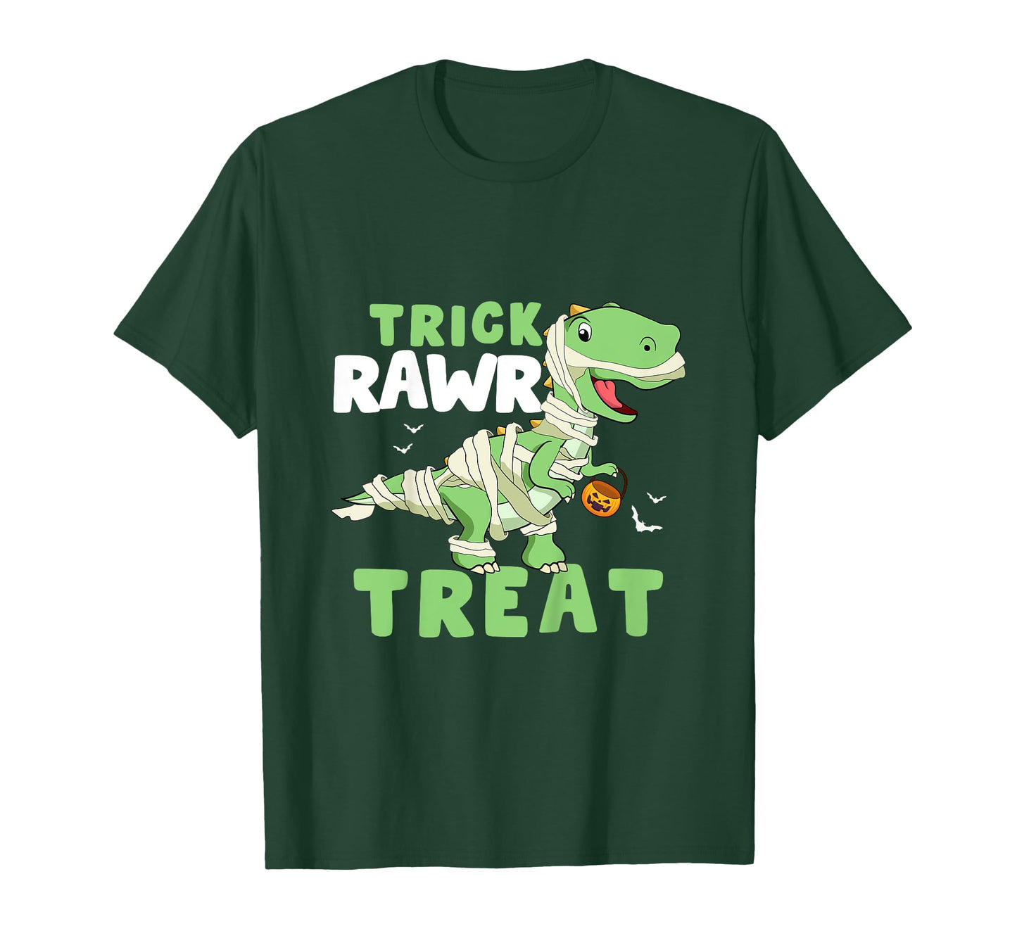 Kids Trick Rawr Treat Halloween Dino Dinosaurus Toddler Boy T-Shirt