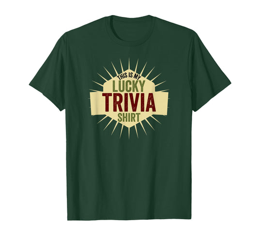 Funny This is My Lucky Trivia Shirt Team Trivia Night T-Shirt