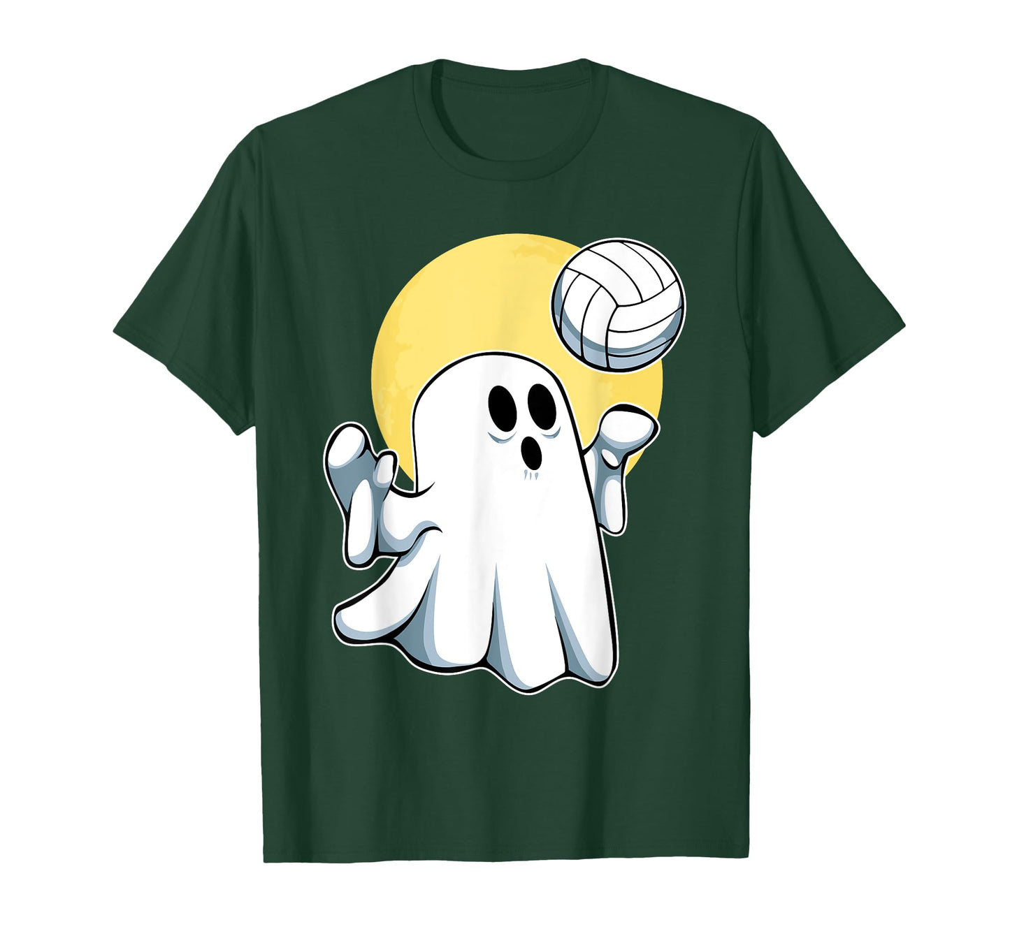 Ghost Volleyball Player Lazy Halloween Costume Cute Sport T-Shirt