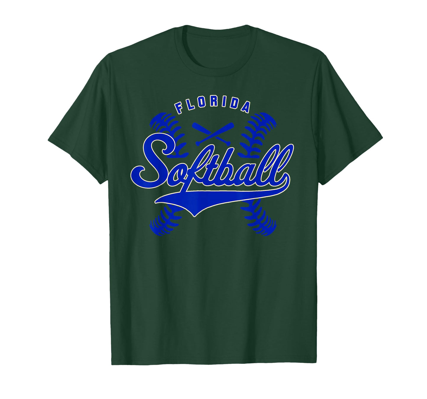 Florida Softball Vintage Mens Kids Team Retro Softball Fan T-Shirt