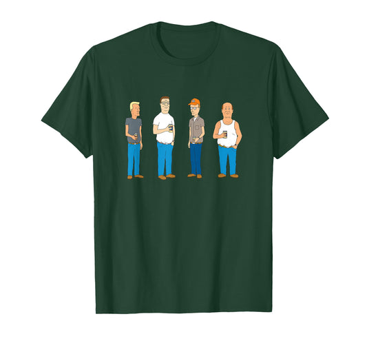 King of The Hill Four Guys in The Alley Cartoon T-Shirt