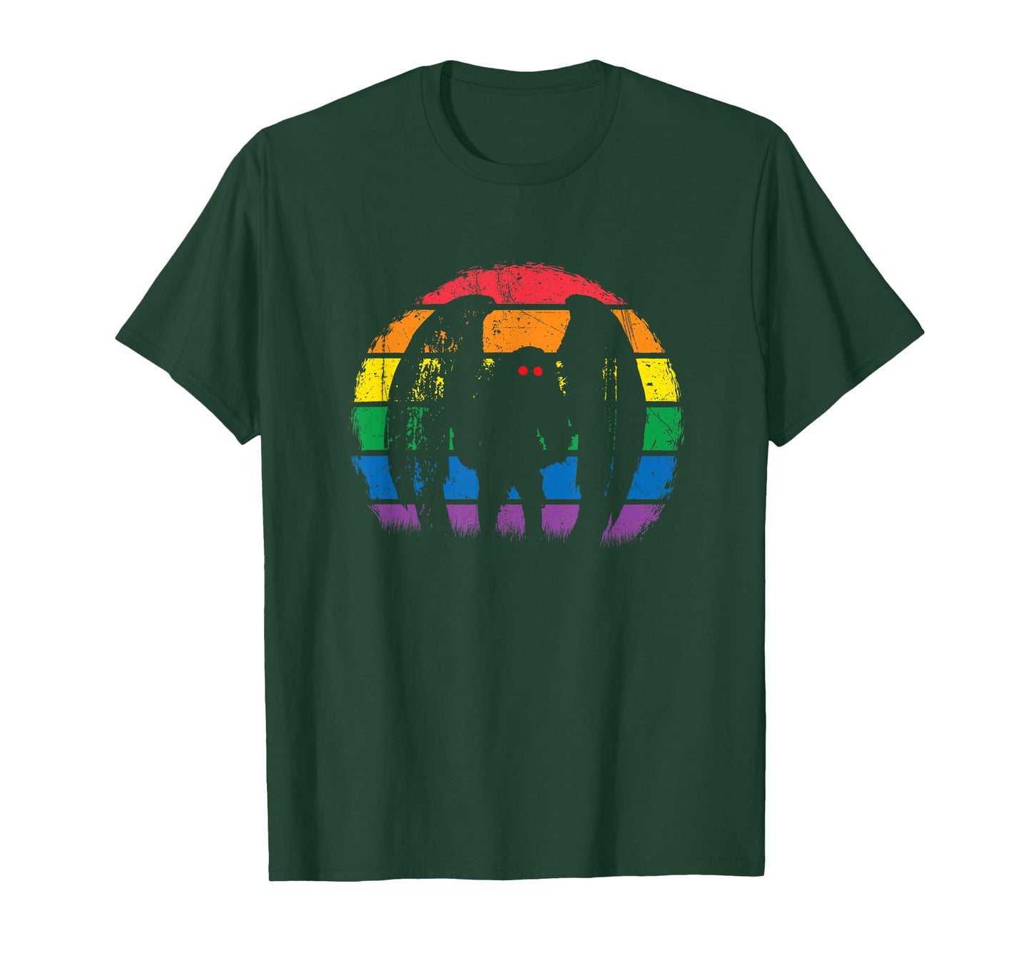 Mothman - Retro Rainbow, Colorful Cryptid T-Shirt