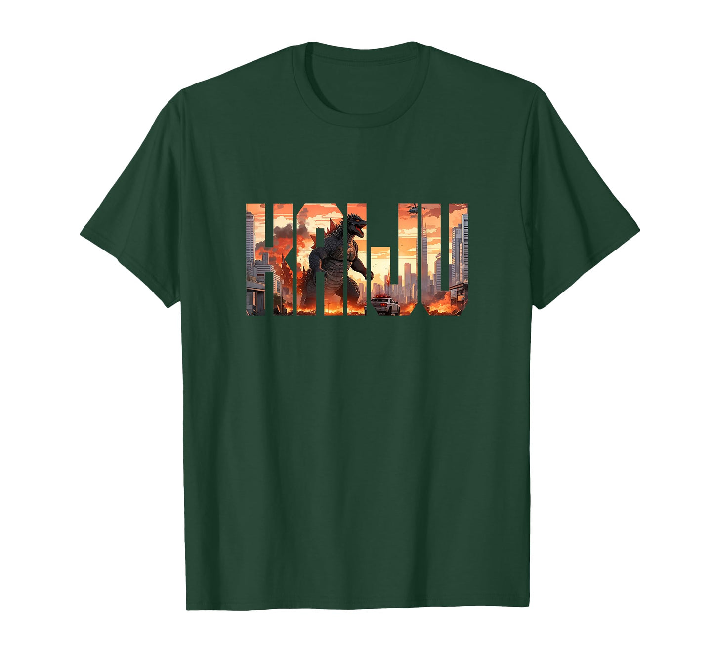Japanese Kaiju Monster Attacking Tokyo Japan T-Shirt