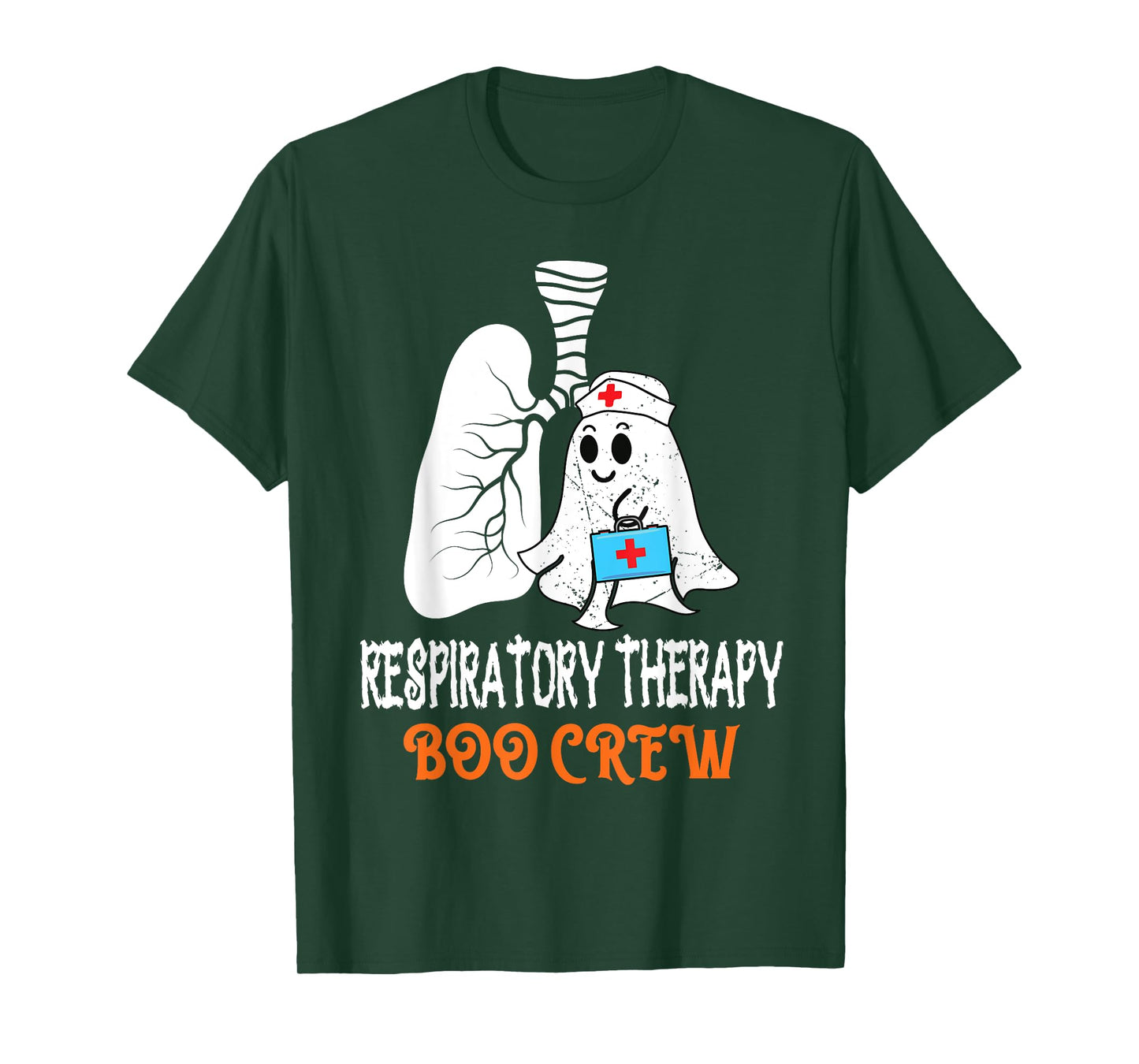 Respiratory Therapy Boo Crew Lungs Halloween Therapist RT T-Shirt