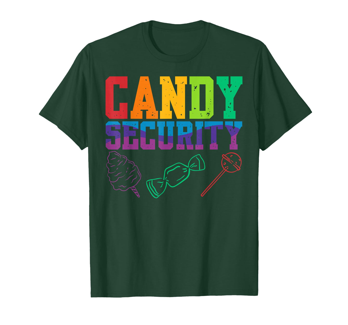 Candy Security Candyland Halloween Costume Kids Teens Adult T-Shirt