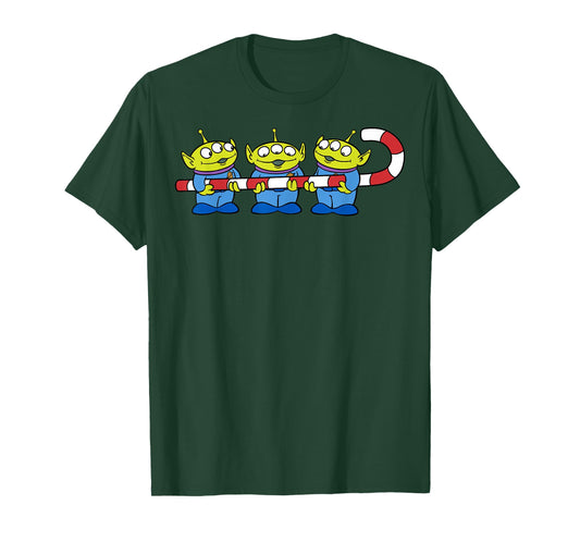 Disney Pixar Toy Story Aliens Candy Cane Christmas T-Shirt
