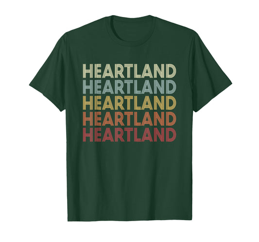 Heartland Texas Heartland TX Vintage Text T-Shirt - Black - Women's Small - Cotton Blend - Short Sleeve - Classic Fit - Unisex - Novelty T-Shirt