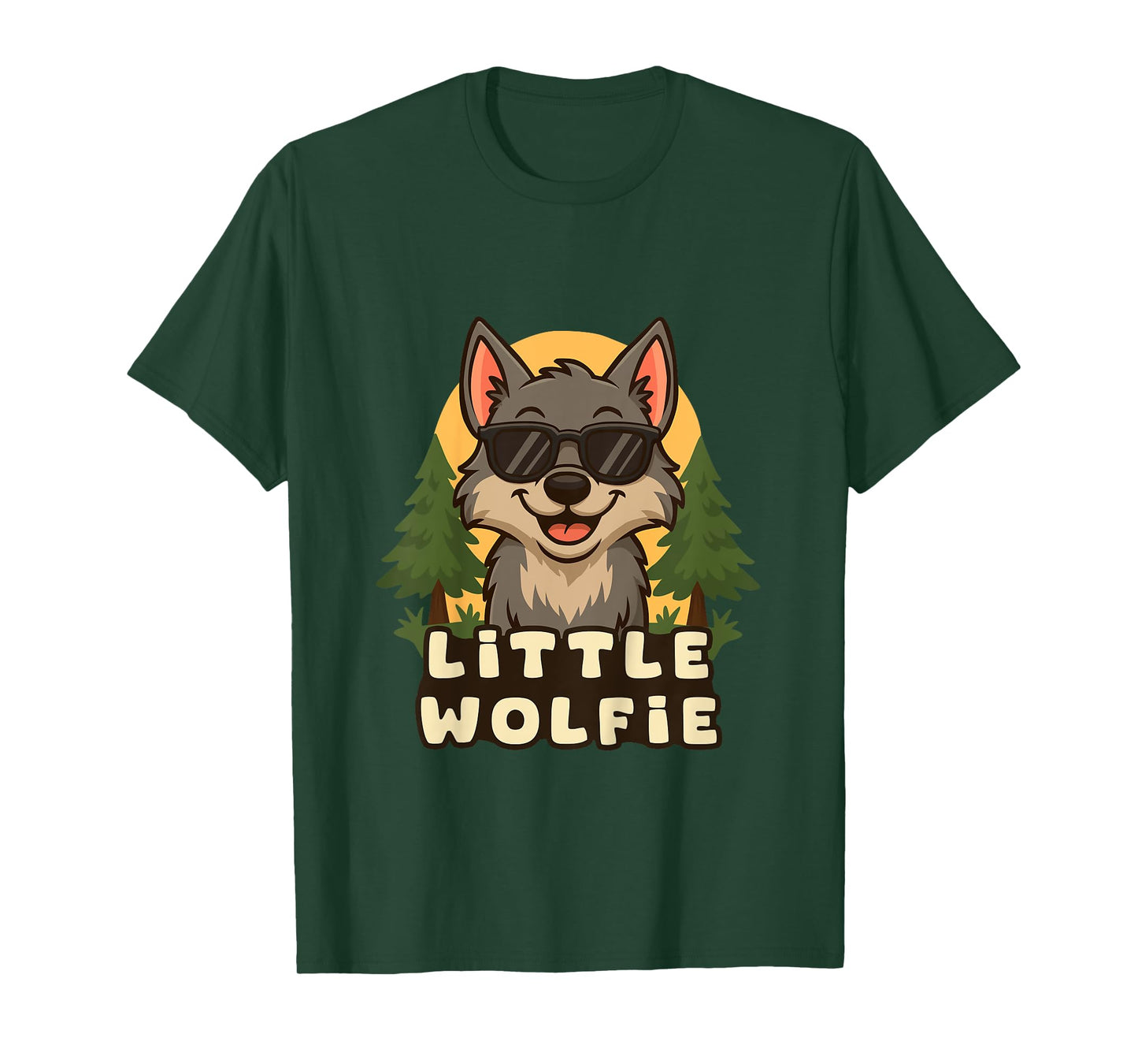 Kids Little Wolfie - Wolf Themed Design for Boys T-Shirt