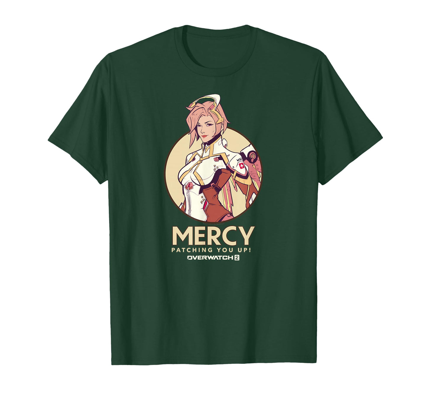 Overwatch 2 Mercy Patching You Up Nurse Icon Circle T-Shirt