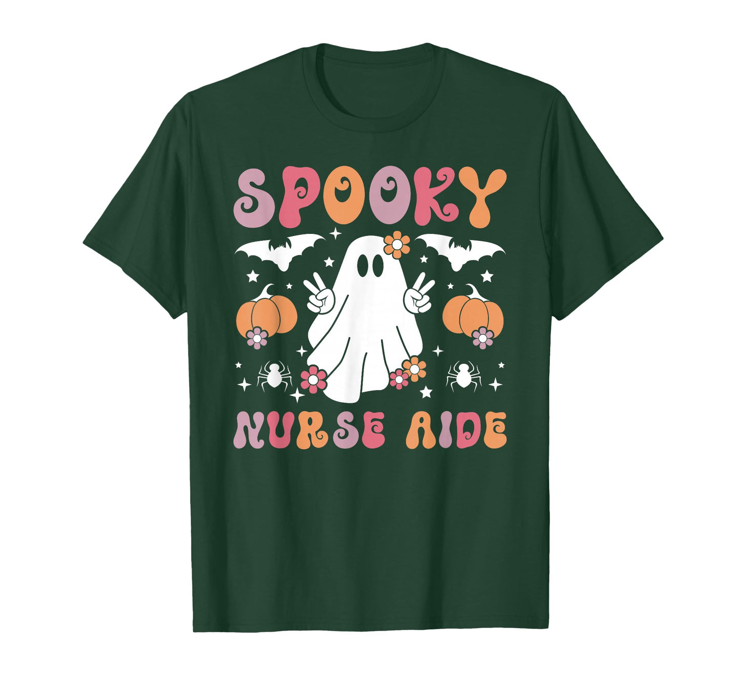 Spooky Nurse Aide Halloween Nursing Aides T-Shirt