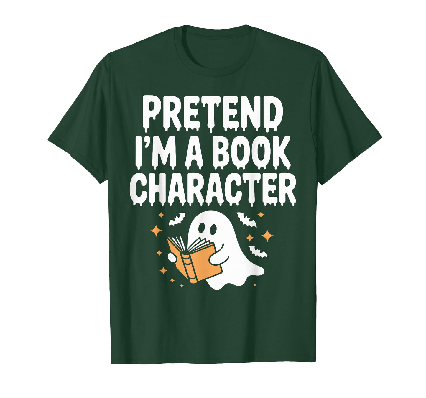 Pretend I'm A Book Character Costumes Kids Halloween Ghost T-Shirt