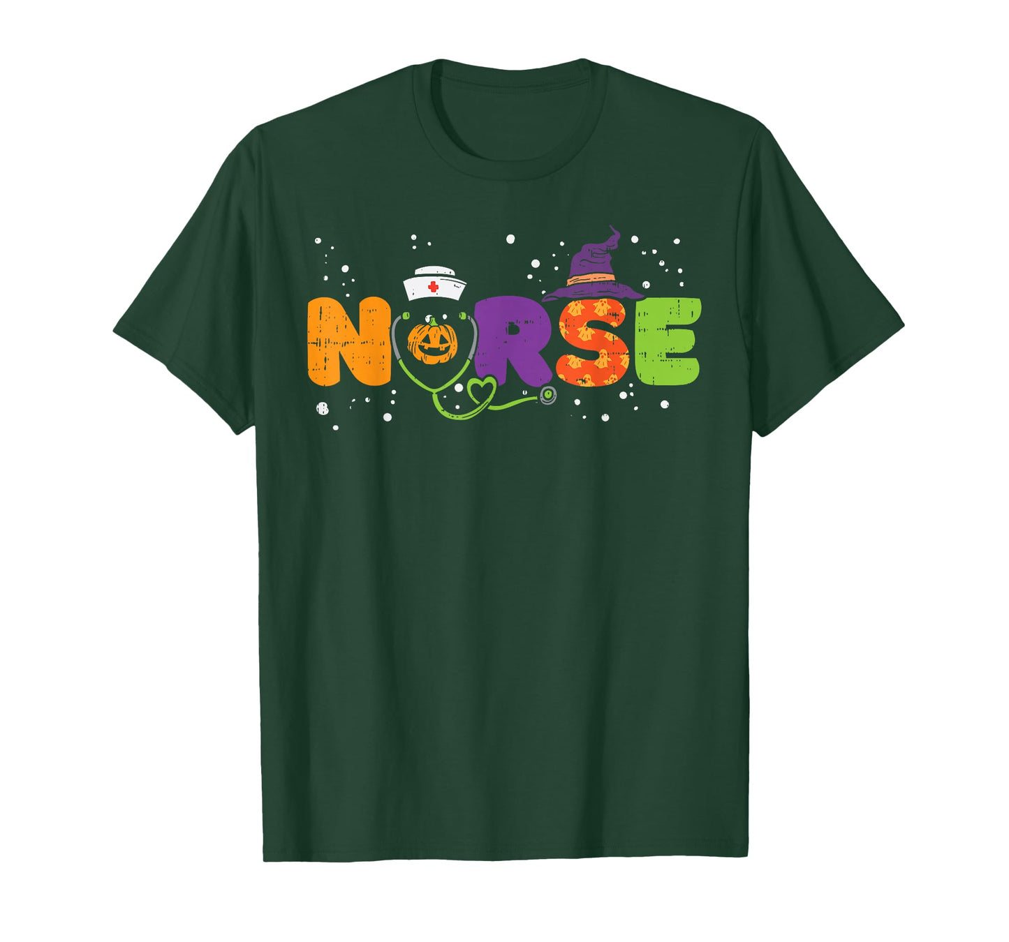 Nurse Pumpkin Stethoscope Halloween Costume Nursing Women T-Shirt