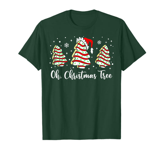 Groovy Oh Christmas Tree Cakes Debbie Becky Jen Cake Lovers T-Shirt