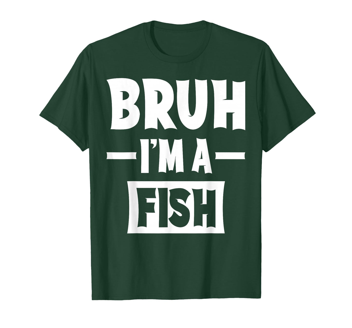 Bruh I'm A Fish Funny Lazy Halloween Costume Party T-Shirt