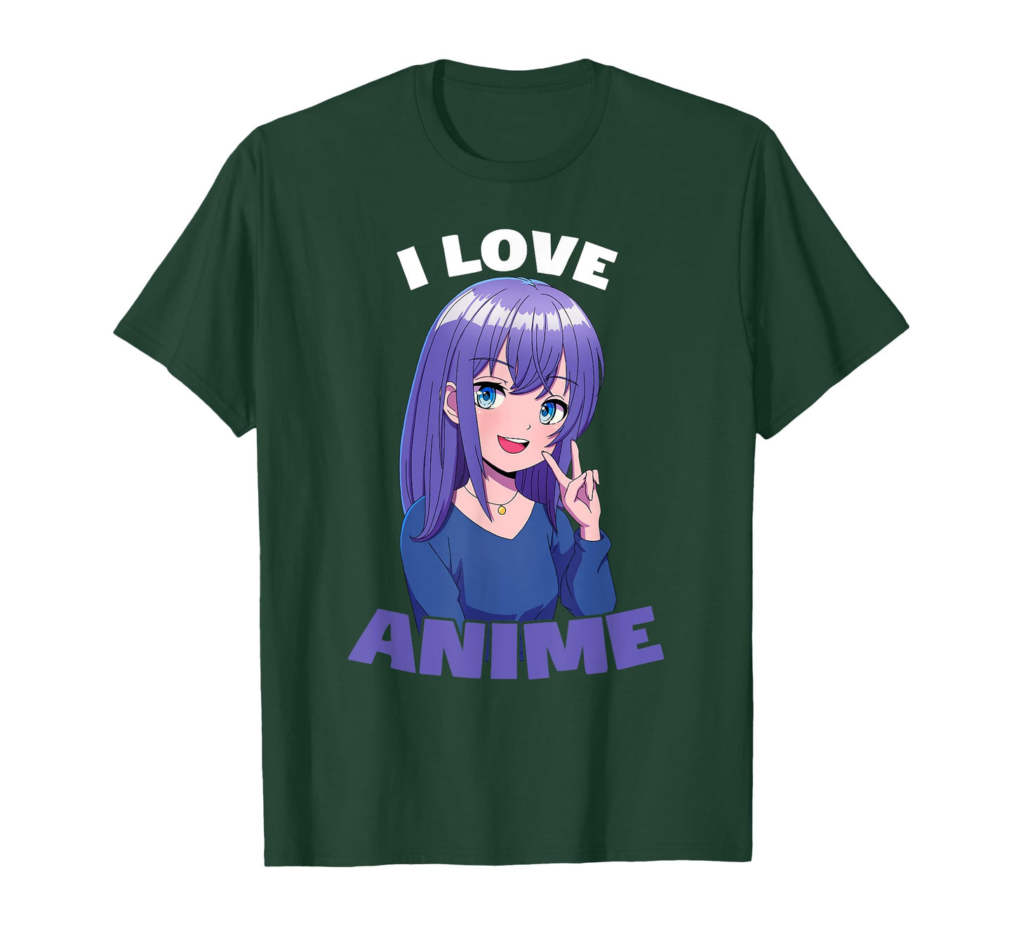 I Love Anime Girl T-Shirt