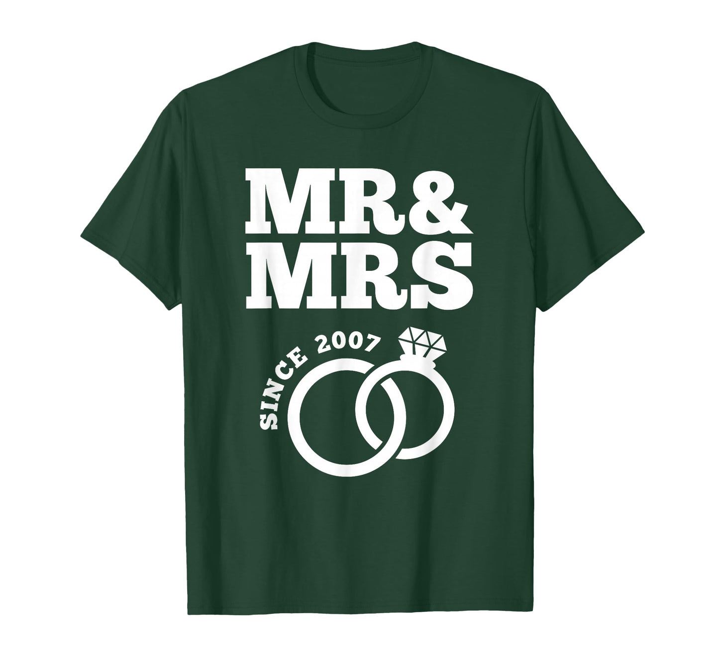 16th Wedding Anniversary Husband Wife Mr. & Mrs. Since 2007 T-Shirt
