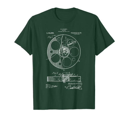 Film Roll Patent Vintage Retro Filmmaker Gift Film T-Shirt