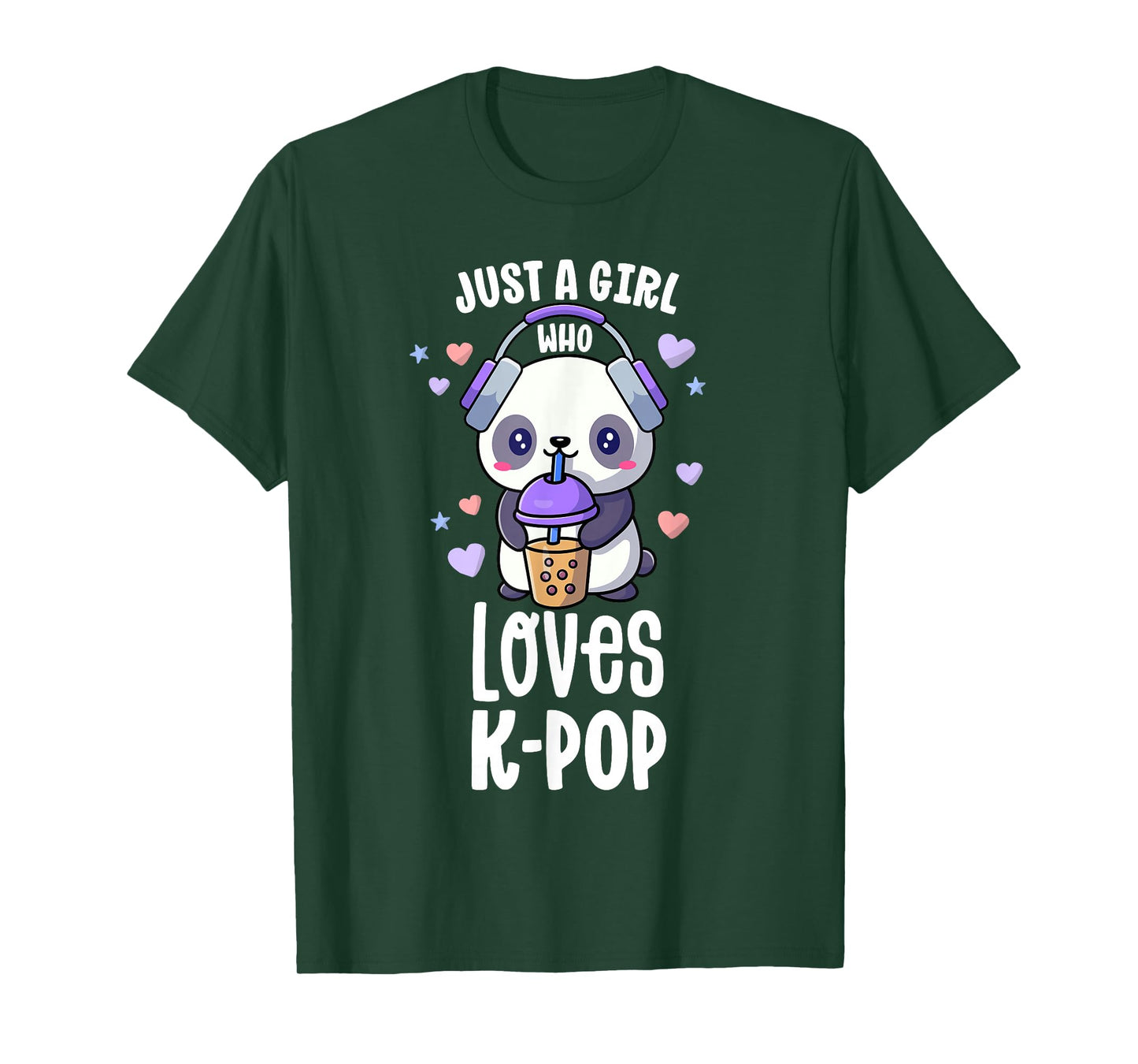 Just A Girl Who Loves K-Pop Shirt Gift Kawaii Boba and Kpop T-Shirt