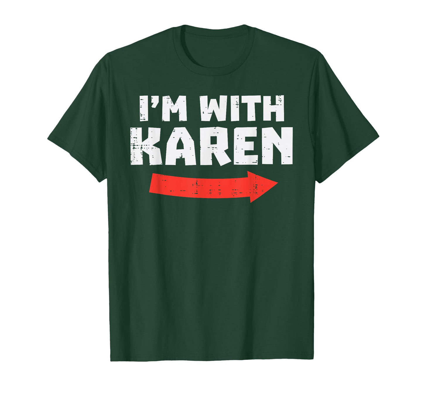 Im With Karen Funny Matching Couples Halloween Meme Him Men T-Shirt