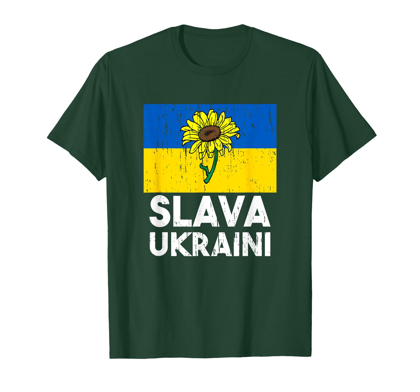 Slava Ukraini Sunflower Stand With Ukraine Mens Womens T-Shirt