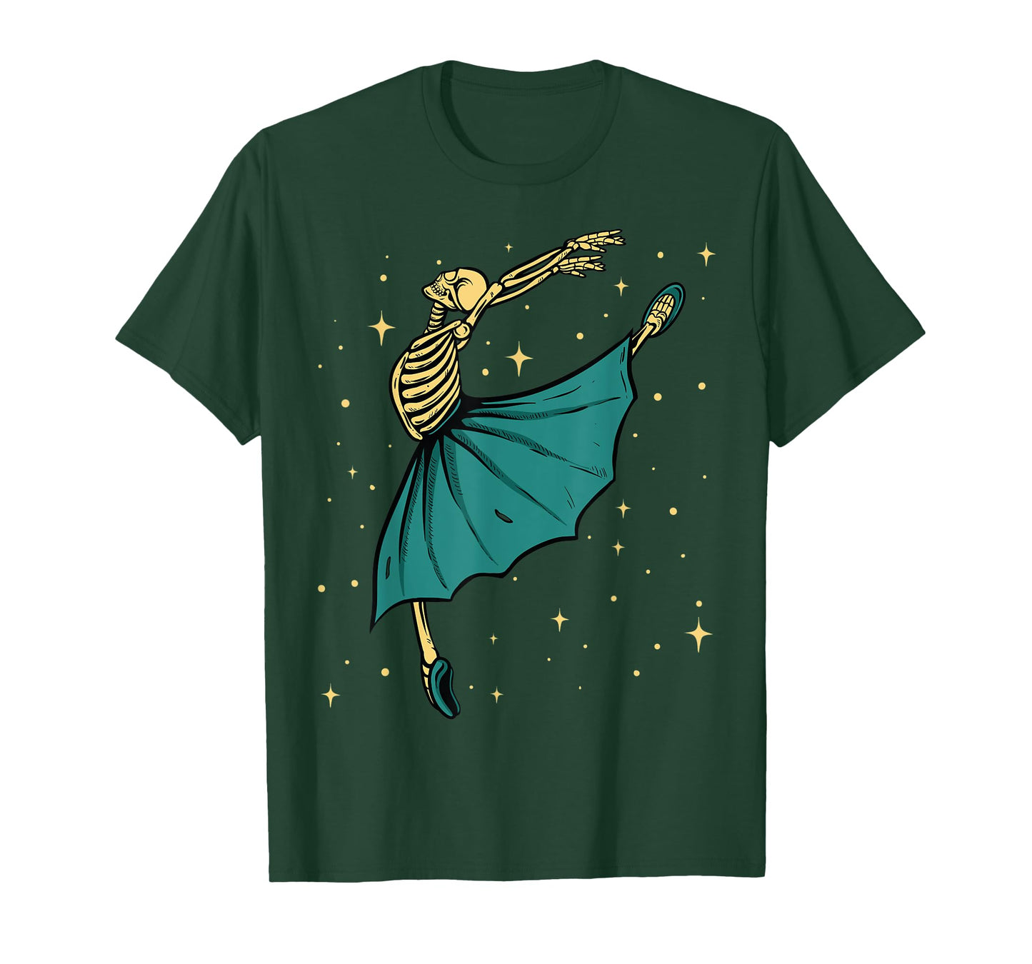 Beautiful Dancing skeleton woman Ballet dance Halloween 2021 T-Shirt