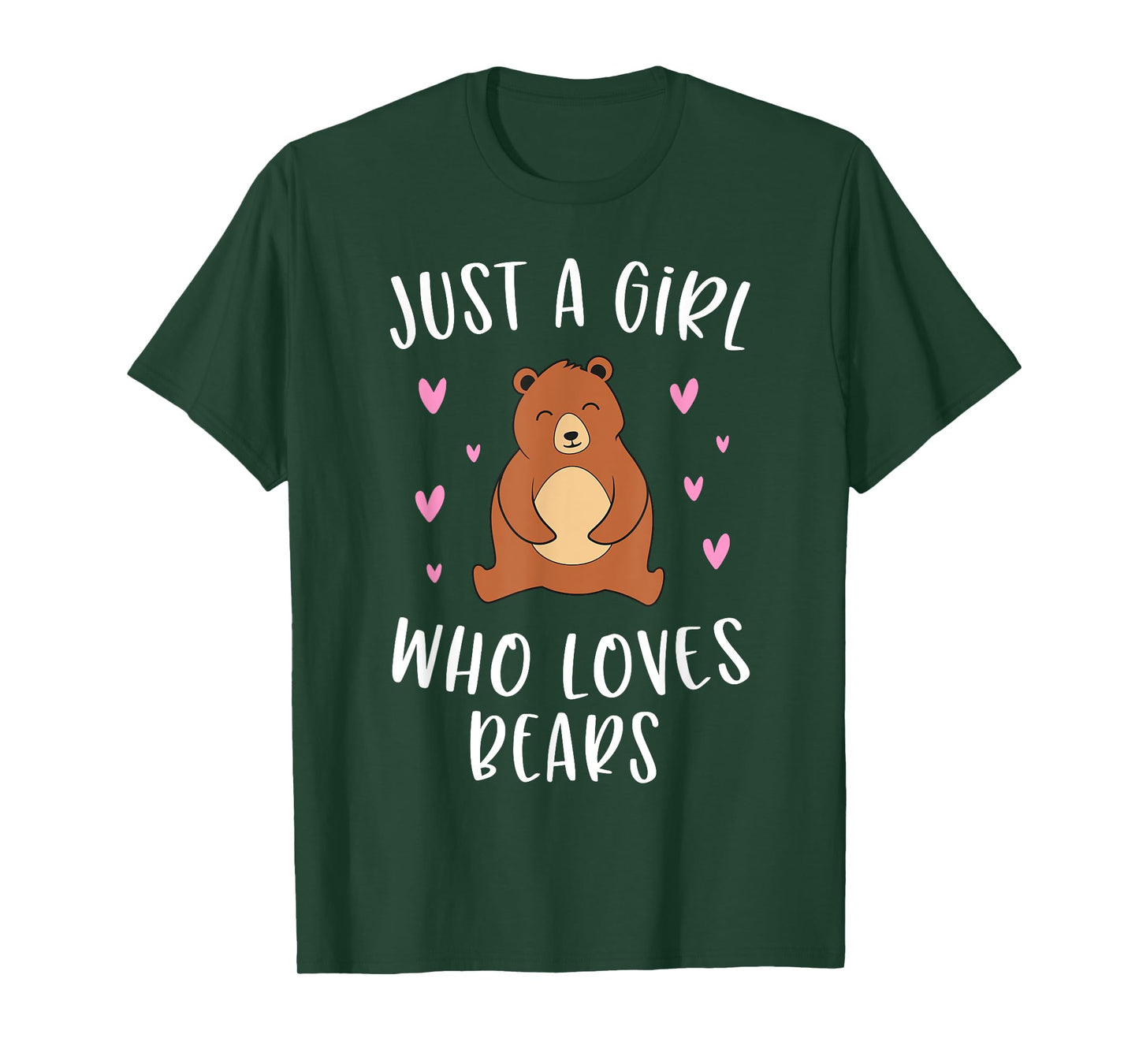Just A Girl Who Loves Bears Cute Brown Bear Lover T-Shirt