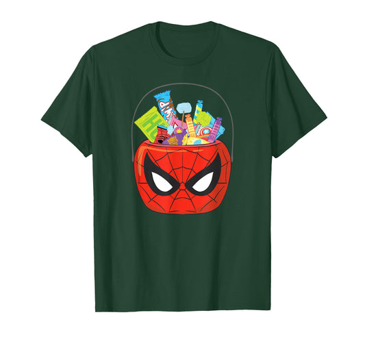 Marvel Spider-Man Halloween Trick or Treat Candy Bucket T-Shirt