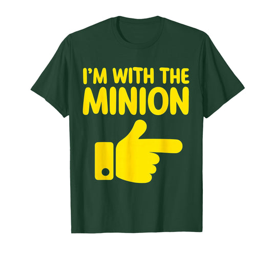 I'm with The Minion Costume Family Lazy Easy Halloween T-Shirt