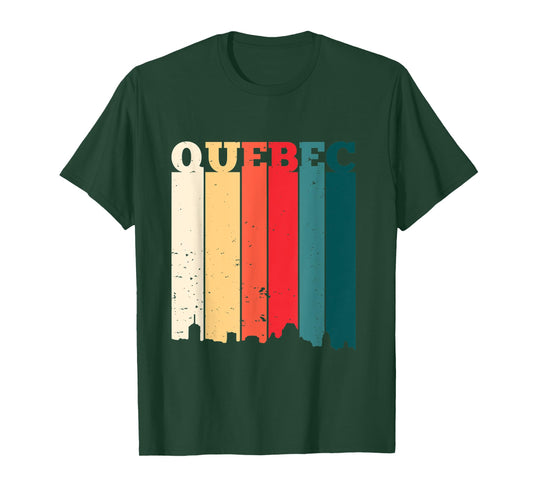 Quebec Skyline Canada Pride Vacation Travel Canadian Gift T-Shirt