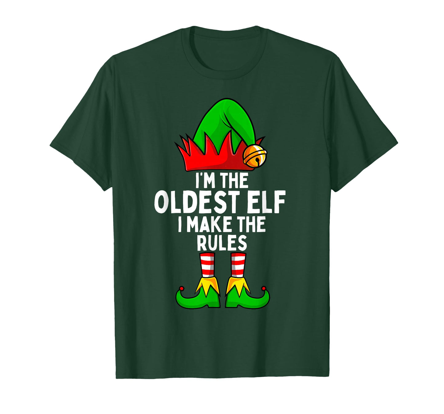 I'm The Oldest Elf Matching Family Christmas T-Shirt