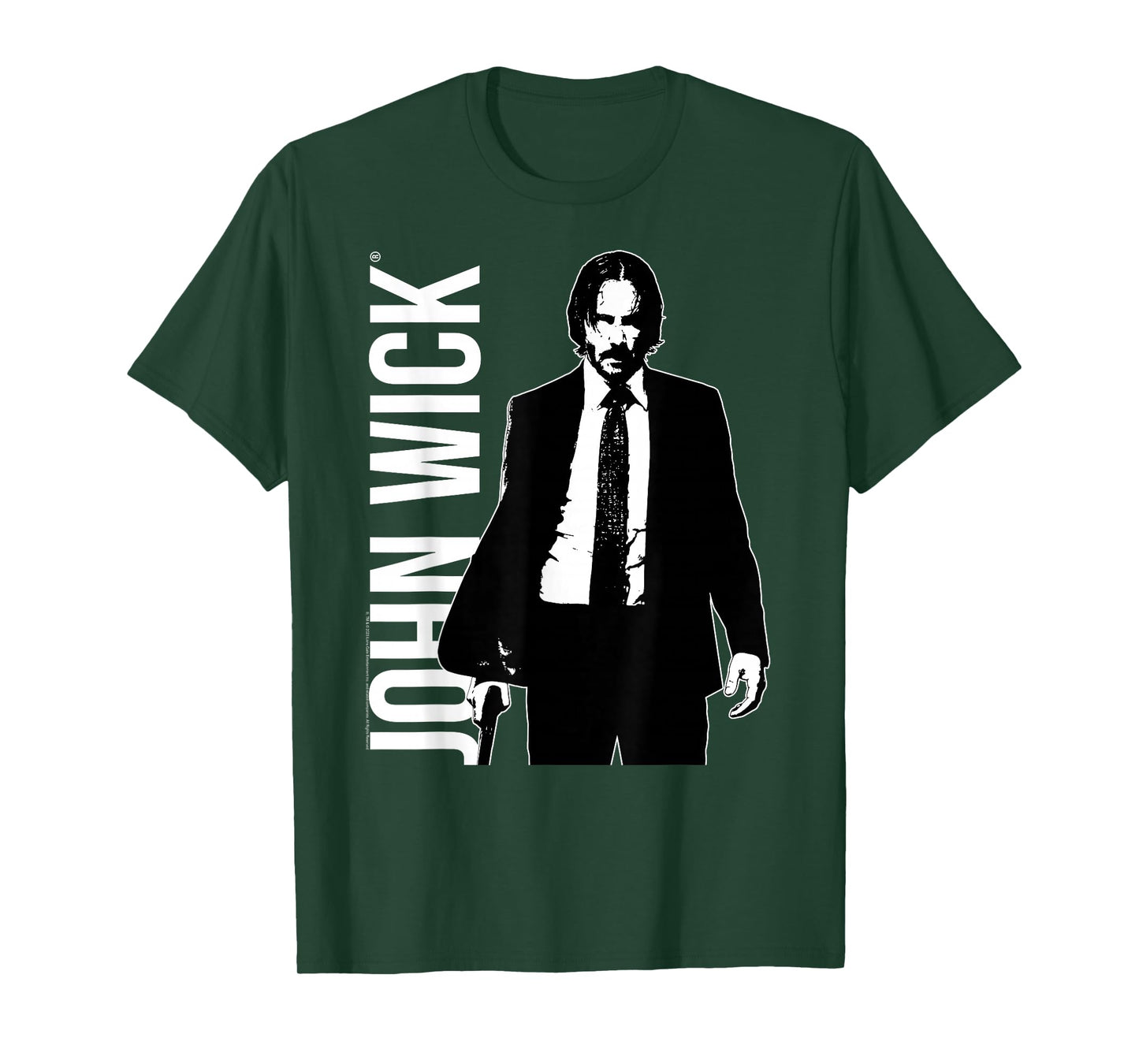 John Wick Black and White Outline Action Movie T-Shirt