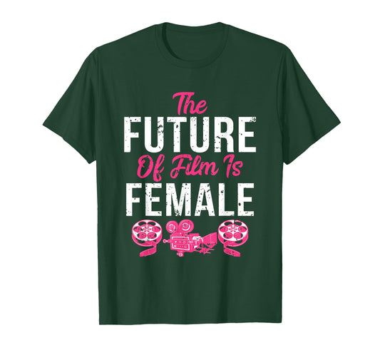 Funny Retro Vintage Filmmaker Future of Film is Female T-Shirt