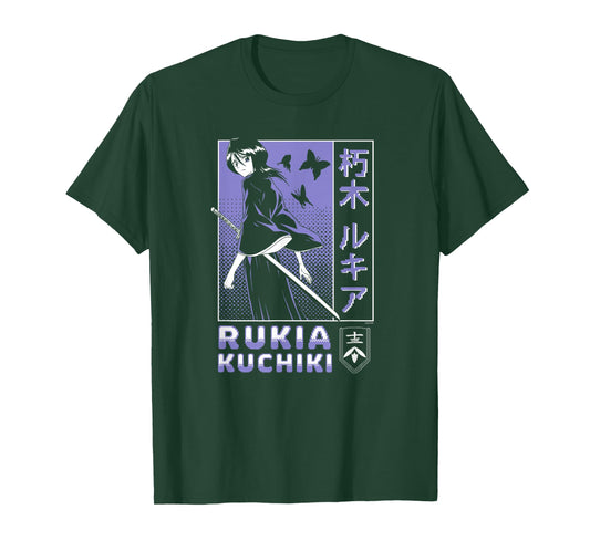 BLEACH Rukia Kuchiki Pixelated Background Anime T-Shirt