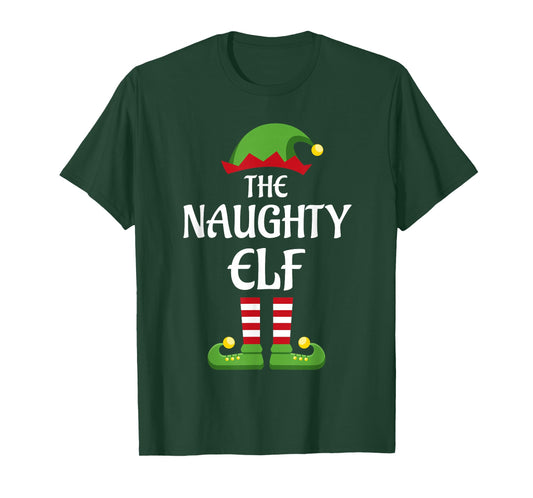 Naughty Elf Family Matching Group Christmas T-Shirt